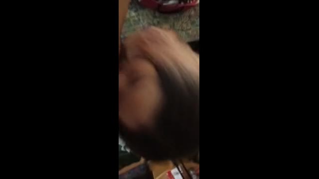 Sexy Latina fucks and sucks tattooed neighbor