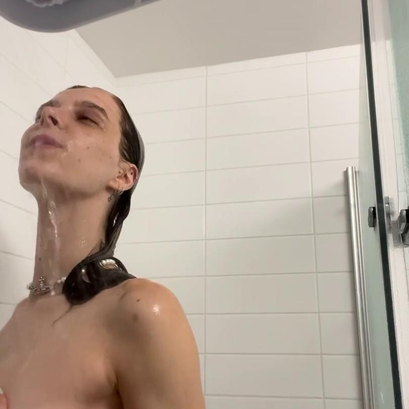 Ashley Matheson Nude Nip Show in Shower Video Leaked